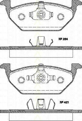 TRISCAN 8110 29019 комплект тормозных колодок, дисковый тормоз на AUDI A1 (8X1, 8XK, 8XF)