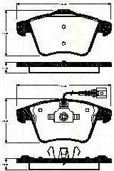 TRISCAN 8110 29055 комплект тормозных колодок, дисковый тормоз на VW MULTIVAN V (7HM, 7HN, 7HF, 7EF, 7EM, 7EN)