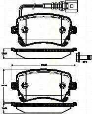 TRISCAN 8110 29056 комплект тормозных колодок, дисковый тормоз на VW MULTIVAN V (7HM, 7HN, 7HF, 7EF, 7EM, 7EN)