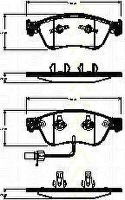 TRISCAN 8110 29068 комплект тормозных колодок, дисковый тормоз на AUDI A8 (4E_)