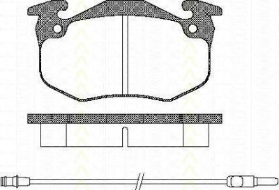 TRISCAN 8110 38045 комплект тормозных колодок, дисковый тормоз на PEUGEOT 205 II (20A/C)