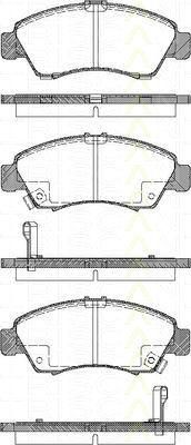 TRISCAN 8110 40169 комплект тормозных колодок, дисковый тормоз на HONDA CIVIC VI купе (EJ, EM1)