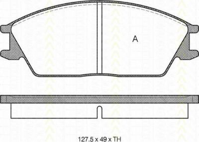 TRISCAN 8110 40852 комплект тормозных колодок, дисковый тормоз на HYUNDAI PONY седан (X-1)