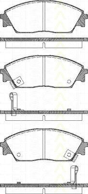 TRISCAN 8110 40977 комплект тормозных колодок, дисковый тормоз на HONDA PRELUDE III (BA)