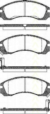 TRISCAN 8110 42002 комплект тормозных колодок, дисковый тормоз на MITSUBISHI LANCER седан (CY/Z_A)