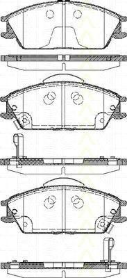 TRISCAN 8110 43023 комплект тормозных колодок, дисковый тормоз на HYUNDAI ACCENT II седан (LC)