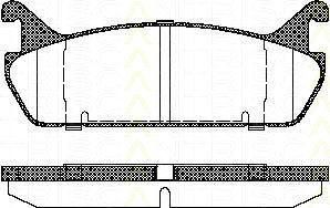 TRISCAN 8110 50020 комплект тормозных колодок, дисковый тормоз на DAIHATSU APPLAUSE II (A101)