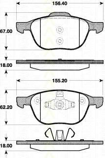 TRISCAN 8110 50023 комплект тормозных колодок, дисковый тормоз на FORD FOCUS II (DA_)