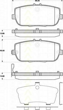 TRISCAN 8110 50026 комплект тормозных колодок, дисковый тормоз на MAZDA MX-5 III (NC)