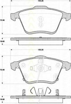 TRISCAN 8110 50027 комплект тормозных колодок, дисковый тормоз на MAZDA 6 (GG)