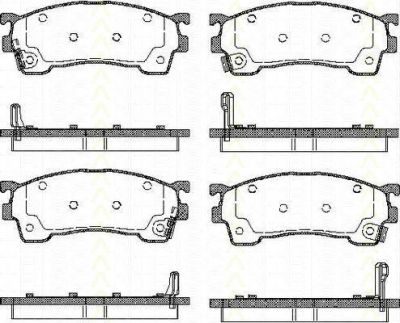 TRISCAN 8110 50183 комплект тормозных колодок, дисковый тормоз на MAZDA 626 IV Hatchback (GE)