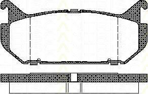TRISCAN 8110 50184 комплект тормозных колодок, дисковый тормоз на MAZDA 626 IV Hatchback (GE)