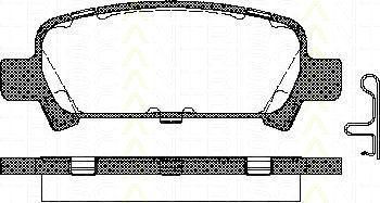 TRISCAN 8110 68174 комплект тормозных колодок, дисковый тормоз на SUBARU OUTBACK (BE, BH)