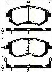 TRISCAN 8110 68179 комплект тормозных колодок, дисковый тормоз на SUBARU LEGACY IV универсал (BL, BP, B13_)