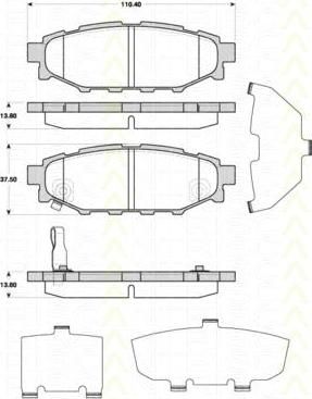 TRISCAN 8110 68184 комплект тормозных колодок, дисковый тормоз на SUBARU FORESTER (SH)