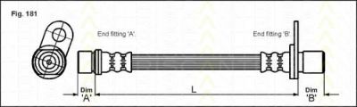 TRISCAN 8150 13226 тормозной шланг на TOYOTA CARINA E седан (_T19_)