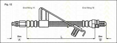 TRISCAN 8150 16129 тормозной шланг на FORD FIESTA фургон (JV_)