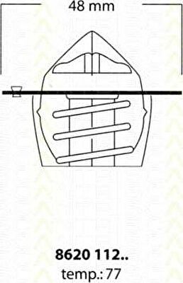 TRISCAN 8620 20089 термостат, охлаждающая жидкость на RENAULT CLIO II (BB0/1/2_, CB0/1/2_)