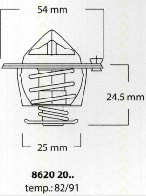 TRISCAN 8620 2082 термостат, охлаждающая жидкость на ALFA ROMEO 33 (905)