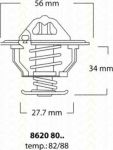 TRISCAN 8620 8088 термостат, охлаждающая жидкость на TOYOTA HIACE IV автобус (LH1_)