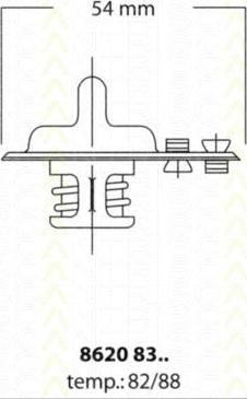 TRISCAN 8620 8382 термостат, охлаждающая жидкость на MAZDA E-SERIE автобус (SR1)