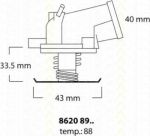 TRISCAN 8620 8988 термостат, охлаждающая жидкость на MERCEDES-BENZ C-CLASS (W202)