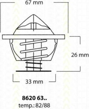 TRISCAN 8626 10040 датчик, температура охлаждающей жидкости на 5 (E60)