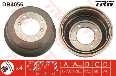 TRW DB4056 тормозной барабан на RELIANT KITTEN