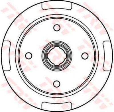 TRW DB4133 тормозной барабан на MAZDA 323 III (BF)