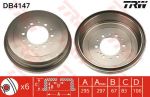 TRW DB4147 Барабан тормозной TOYOTA 4RUNNER 2.4-3.4 86-97/HIACE 84-89/HILUX 2.2-2.5 88-
