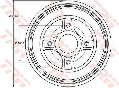 TRW DB4214MR Барабан тормозной RENAULT LOGAN/CLIO/MEGANE (d=203mm) с подш.,кольцом АБС