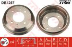 TRW DB4267 Барабан тормозной HYUNDAI ACCENT 00- PONY EXCEL 180x39mm (5841125201)