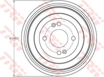 TRW DB4422 тормозной барабан на HYUNDAI ACCENT III седан (MC)