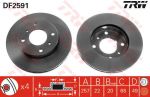 TRW DF2591 Диск тормозной передний NISSAN ALMERA CLASSIC N16 PRIMERA P10 P11 (4020693J01)