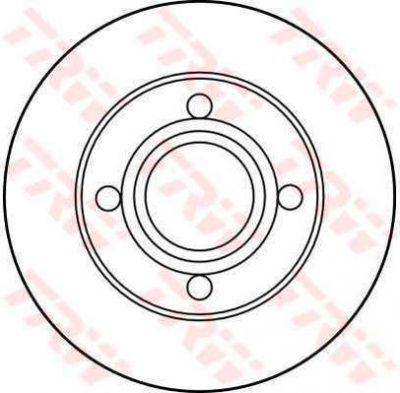 TRW DF2667 тормозной диск на AUDI 100 (44, 44Q, C3)