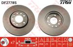 TRW DF2778S Диск тормозной OPEL VECTRA 95-03/SAAB 900 93-98/9.3 98-03/9.5 97- передний (569056)