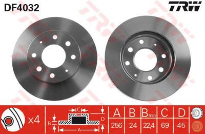 TRW DF4032 Диск торм пер вент SPACE RUNNER (561824J) (561926)