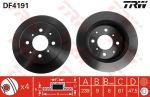 TRW DF4191 Диск тормозной задний Honda Accord III, Civic III, IV, V (42510SR3A11)