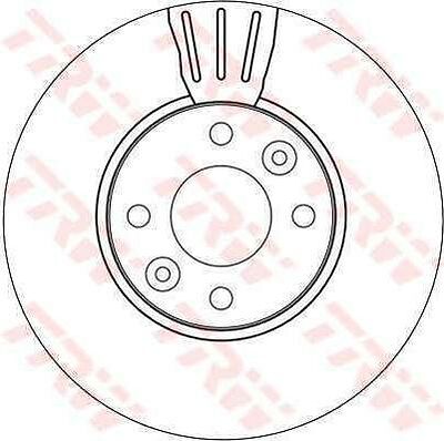 TRW DF4267 тормозной диск на NISSAN MICRA III (K12)
