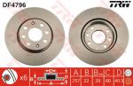 TRW DF4796 Диск тормозной перед. OPEL Corsa D//Punto 1,0-1,4L 06-> (257x22mm) (0569024)