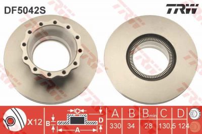 TRW DF5042S тормозной диск на MAN L 2000