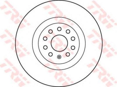 TRW DF6133S Диск тормозной передний / VW Passat 11~, Passat CC (1K0615301AD)