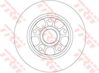 TRW DF6182 Диск торм. зад.RENAULT FLUENCE,MEGANE III 08=>