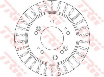 TRW DF6191S Диск тормозной KIA SORENTO 02- задний вент. D=315мм