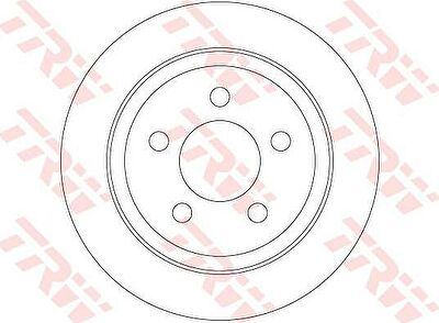 TRW DF6386 диск торм.зад.окраш. Cherokee 01-07/Wrangler -07