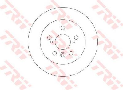 TRW DF6760 тормозной диск на LEXUS ES (AVV6_, GSV6_, ASV6_)