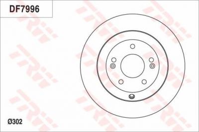 TRW DF7996 Торм.диск зад.[302x11] 5 отв.[min2]