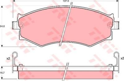 TRW GDB1008 Колодки диск. G20 2,0 90-97/ 200SX (S13) 1,8 88-93/Prairie PRO(M11) 2,0 88-92/Primera (W10) 90-98 4106065E90 (572339)