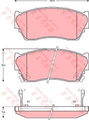TRW GDB1012 Колодки диск. 100NX, SUNNY 10.90-07.96 4106050Y94 (4106050Y94)
