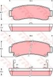 TRW GDB1014 Колодки тормозные зад. NISSAN Sunny III 1,4-2,0L 90-95 (44060-58Y86)